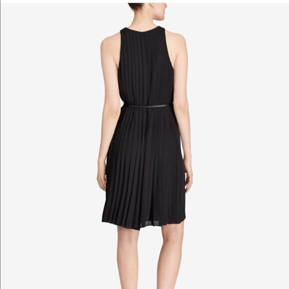 Polo Ralph Lauren Black Pleated Sleeveless Dress - Picture 2 of 10